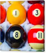 Box Of Pool Balls Canvas Print