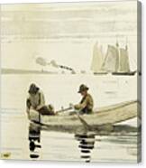 Boys Fishing Canvas Print