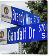 Brandywine And Gandalf Street Signs Canvas Print