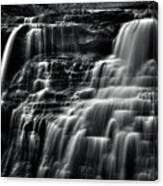 Brandywine Falls At Cuyahoga Valley National Park B W Canvas Print