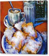 Breakfast At Cafe Du Monde Canvas Print