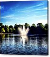 #bright #blue #sky #victoriapark #london Canvas Print