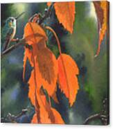 Bright Orange Leaves Canvas Print
