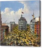 Broadway New York City 1875 Canvas Print