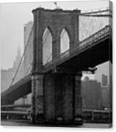 Brooklyn Bridge In A Storm Canvas Print