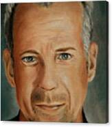 Bruce Willis Celebrity Painting Canvas Print