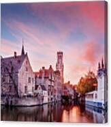 Bruges Sunset Canvas Print