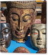 Buddha Masks Hadicrafts Canvas Print