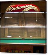 Budweiser Light Pool Table Canvas Print