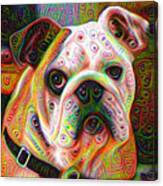 Bulldog Surreal Deep Dream Image Canvas Print