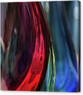 Burgundy Emerald Glass Abstract Canvas Print