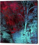 Burgundy Red Moonlight Canvas Print