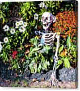 Buried Alive - Skeleton Garden Canvas Print