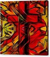 Burning Cross Of Jesus Canvas Print