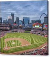 Busch Stadium St. Louis Cardinals Cardinal Nation Ball Park Blue #2b Canvas Print
