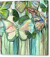 Butterfly Bloomies 4 - Peach Canvas Print