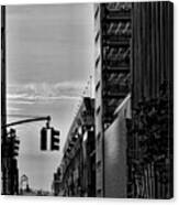 Bw Streets Downtown Canvas Print