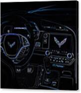 C7 Corvette Interior Canvas Print