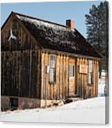 Cabin In The Snow Canvas Print