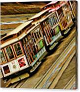 Cable Cars In A Row Canvas Print