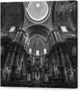 Cadiz Cathedral Black And White Cadiz Spain Canvas Print