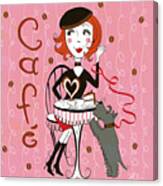 Cafe Girl Canvas Print