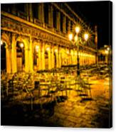 Cafe In Venice Canvas Print