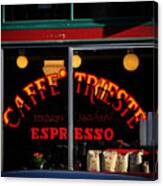 Caffe Trieste Espresso Window Canvas Print