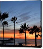 Manhattan Beach Sunset Canvas Print