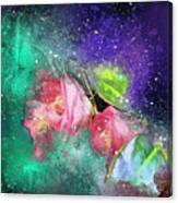 Camellias In A Galaxy Far Far Away Canvas Print