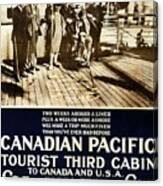 Canadian Pacific - A Fine Holiday At Sea - Retro Travel Poster - Vintage Poster Canvas Print