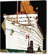 Canadian Pacific To Canada And Usa - Empress Of Britain - Retro Travel Poster - Vintage Poster Canvas Print
