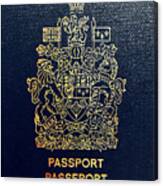 Canadian Passport Cover Canvas Print