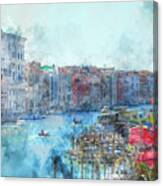 Canal Grande In A Summer Day In Venice, Italy Canvas Print