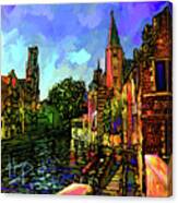 Canal In Bruges Canvas Print