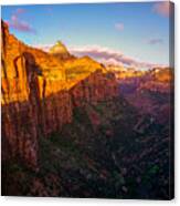 Canyon Overlook Sunrise Zion National Park Canvas Print