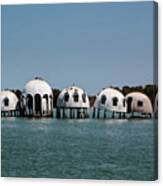 Cape Romano - Domed Homes - Marco In The Background Canvas Print