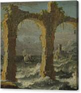 Capriccio With A Storm On The Sea Canvas Print