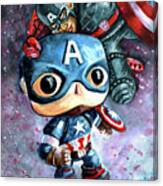 Captain Funko And Captain America Canvas Print