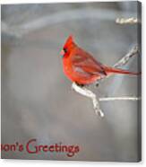 Cardinal Christmas Card Canvas Print