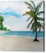Caribbean Beach Canvas Print