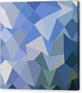 Carolina Blue Abstract Low Polygon Background Canvas Print