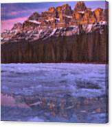 Castle Mountain Purple Skies Canvas Print