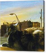 Cat In The City Canvas Print