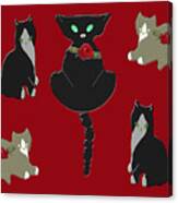 Cats Characteristic Arrangement Canvas Print