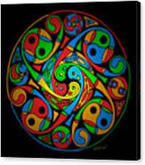 Celtic Stained Glass Spiral Canvas Print