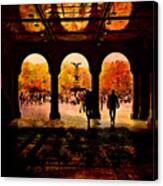 Central Park Nyc  Under The Bridge Canvas Print