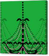 Chandelier Delight 3- Green Background Canvas Print