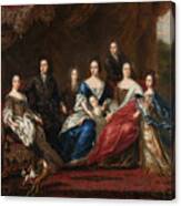 Charles Xi's Family With Relatives From The Duchy Holstein-gottorp Canvas Print