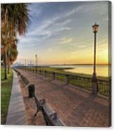 Charleston Sc Waterfront Park Sunrise Canvas Print